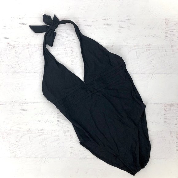 Vintage Sun Streak One Piece Swimsuit Black Size 8T - Picture 2 of 5